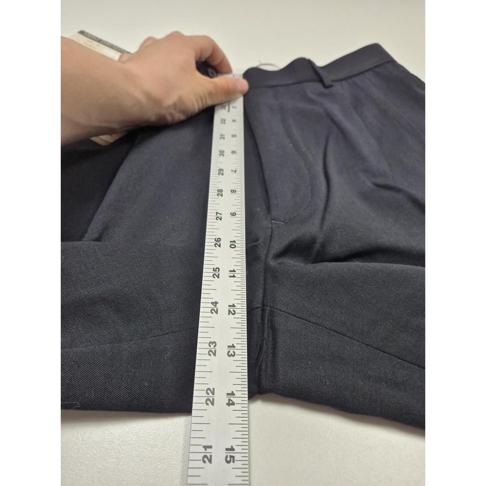 MIKO DAVIZZO Dress Pants Mens 34x36 Blue Wool Pleated Straight Unhemmed NWT - Picture 8 of 11